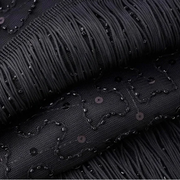 Black Flapper 1920’s Sequin Dress Costume New With Tags - Picture 4 of 13